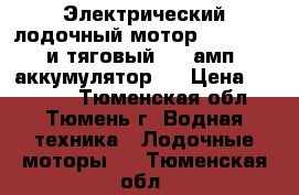 Электрический лодочный мотор Flover-40 и тяговый 100 амп. аккумулятор.  › Цена ­ 10 000 - Тюменская обл., Тюмень г. Водная техника » Лодочные моторы   . Тюменская обл.